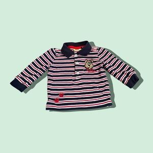 Vintage Baby Hanna-Barbera Boo Boo Bear Stripe Polo Shirt Size 3-6 Months